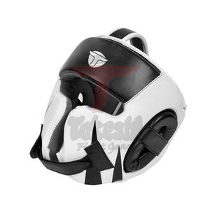 อุปกรณ์ป้องกันศีรษะสำหรับผู้ใหญ่คุณภาพสูง ทำจากหนัง พกพาสะดวก สำหรับกีฬาชกมวย MMA ฝึกซ้อม  รับสั่งทำสีและโลโก้  TAKESHI FIGHT GEAR TFG-302 - Product Image 3