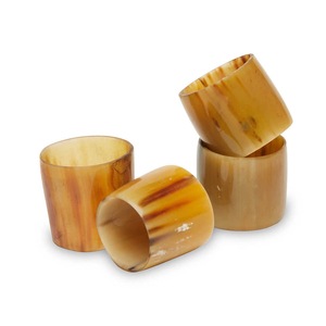 Servilleteros de Cuerno de Búfalo, Porta Servilletas Redondos para Hoteles de Lujo, Restaurantes y Mesas de Boda, Alta Calidad - Product Image 1
