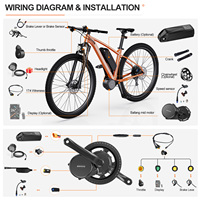 Moteur de vélo électrique à entraînement central BAFANG BBS01 BBS02 36V 48V BBSHD 52V 250W 350W 500W 750W 1000W, kit moteur BLDC central