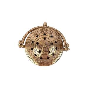 Large Brass <b>Incense</b> Burner For Home Decor And Prayer Rooms Designed To Hold Multiple Sticks And <b>Cones</b> Easily - Product Image 2