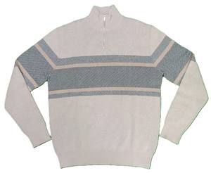 Pull en tricot pour homme en coton avec fermeture éclair, tricot côtelé, veste en cachemire et laine, tricot pour homme - Product Image 3