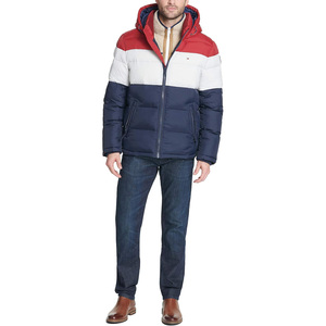 เสื้อแจ็คเก็ตพัฟเฟอร์ผู้ชายแบบ OEM สั่งทำพิเศษ สำหรับฤดูหนาว สไตล์ลำลองแบบสปอร์ต มีฮู้ด บุผ้านวมอย่างดี พร้อมสไตล์แฟชั่นแนวสตรีท มีไซส์พลัส - Product Image 1