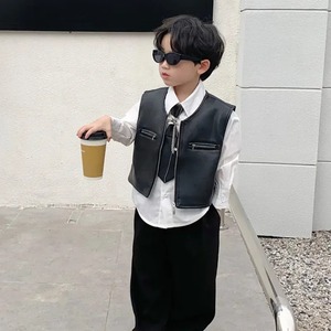 Chaleco sólido de invierno ecológico de cuero genuino para hombre, cárdigan, prendas de vestir exteriores, estilo de calle alta - Product Image 2