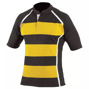 Camiseta de Rugby hecha a medida de alta calidad, sublimación de tinte completo, impresa, transpirable, de secado rápido, antibacteriano, 100% poliéster, deportes - Product Image 4