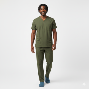 Tenues médicales pour hommes en tissu tricoté, doux, extensible, coupe confortable, couleurs et logo personnalisables pour hôpitaux, cliniques, médecins, infirmières, usage quotidien - Product Image 3