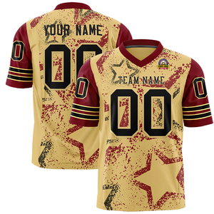 Conjunto de Uniforme de Fútbol Personalizado Sublimado 100% Poliéster, Transpirable, Cuello en V 3D, Manga Corta, Unisex para Adultos - Product Image 1