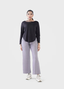 Pantalon Flayerd personnalisé bleu taille haute sport décontracté fitness pantalon évasé haute stretch slim nude yoga pantalon à neuf points femme - Product Image 4