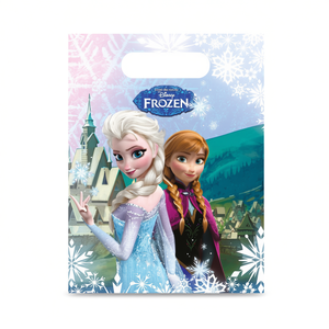 Sacs cadeaux en plastique Frozen 23 x 16,5 cm, 8 pièces, pour emballage cadeau et célébrations - Product Image 2
