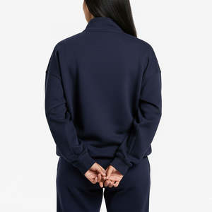 Sudadera de Mujer con Cierre de Cremallera, Estilo Urbano, Estampada, Ecológica, Gruesa, Holgada, 100% Algodón, Novedad de Invierno 2026 - Product Image 5