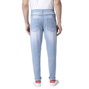 Venta superior Pantalones vaqueros sólidos de cintura alta de estilo único para hombres Logotipo personalizable ¡El mejor fabricante para el uso del otoño del invierno Precio bajo! - Product Image 3