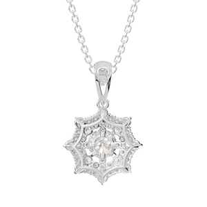 Collar con colgante en forma de Sol de Plata de Ley 925 de estilo Vintage de alta calidad al por mayor, joyería fina nueva para mujer, Diamante CZ Zircon - Product Image 6