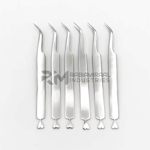 Rabia Miraal Industries Pince à cils durable à prise unie Conception de fond de coeur Pince à épiler à extension de cils de meilleure qualité - Product Image 1