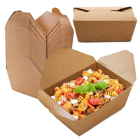 Boîte à salade, sandwich, à emporter, en papier kraft brun de qualité alimentaire recyclé, pour restaurant, restauration