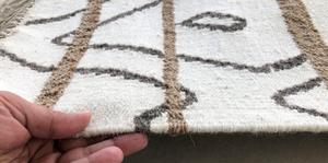 Alfombra de yute de lana tejida a mano india de estilo moderno, fabricante directo, precio de fábrica, tejido plano para uso en la sala de estar del hotel - Product Image 2