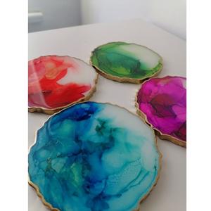 Posavasos clásicos de resina térmica de venta directa, Soporte para vasos de cocina multicolor, alfombrilla y almohadillas para bebidas en la cocina - Product Image 3