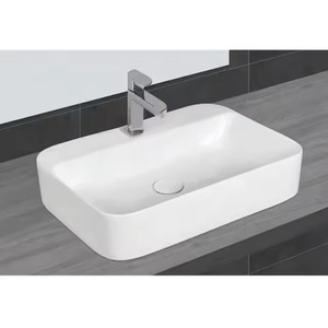 Cuvette en céramique carrée moderne de table de conception italienne articles sanitaires de haute qualité de Chine pour l'évier d'hôtel - Product Image 3