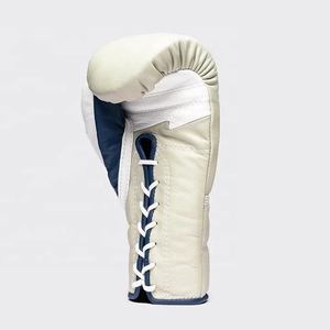 RTS Professional Laced Pure Cowhide Leather Boxing <b>Gloves</b>-Customized Training Sparring Adjustable Strap Breathable Lightweight - Product Image 2