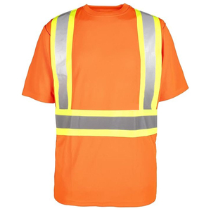 Hi-<b>Vis</b> Reflective Workwear <b>T</b>-<b>Shirt</b> Moisture-Wicking Breathable Safety <b>Shirt</b> for Construction <b>High</b> Visibility Tee - Product Image 3