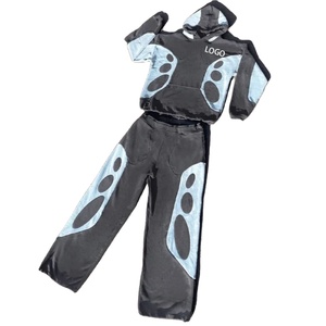 Custom Sweat suit Manufacturer <b>Pullover</b> Jogger Set Color Block 100% Cotton Fleece Sweat Pant Tracksuits for <b>Men</b> OEM Service - Product Image 1