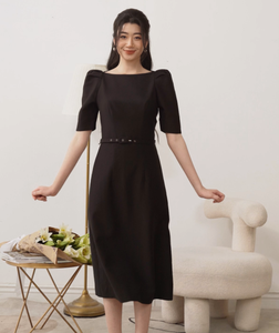 Nouvelle arrivée SUSI Robe trapèze pour femme Tenue de bureau décontractée élégante et élégante faisant partie de la collection Wistful du Vietnam - Product Image 5