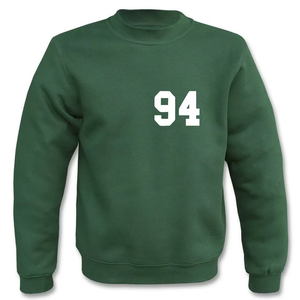 เสื้อสเวตเชิ้ตคอกลมสีขาวสำหรับผู้ชาย พิมพ์ลาย 94 ด้านหน้า ทรงปกติ สวมใส่สบาย ผ้าถัก ผ้าฝ้าย สำหรับใส่ในฤดูใบไม้ร่วง - Product Image 5