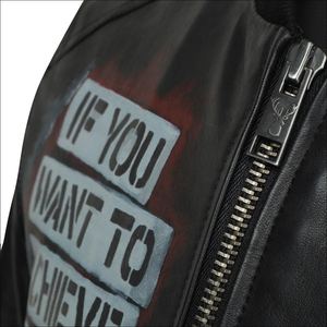 Stylish Black Winter Men's Leather Jacket <b>in</b> <b>All</b> Sizes with Custom Logo and Zipper Private Label - Product Image 4