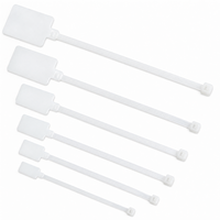Al por mayor, marca de lazos identificadores de nailon PA66 de 2.5mm y 350mm, en colores personalizados negro, blanco y otros, con etiqueta para identificación de cables