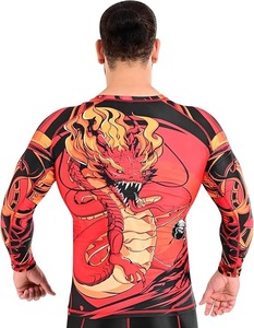 Rashguard de manga larga OEM con logotipo personalizado sublimado para MMA Grappling Gymwear No Gi camisa de compresión hecha en Pakistán - Product Image 5