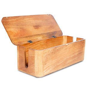 กล่องการจัดการสายเคเบิลไม้ ออแกไนเซอร์ซ่อนสายไฟที่สมบูรณ์แบบสําหรับห้องเกมในบ้าน โรงพยาบาลเทค โรงแรม - Product Image 2