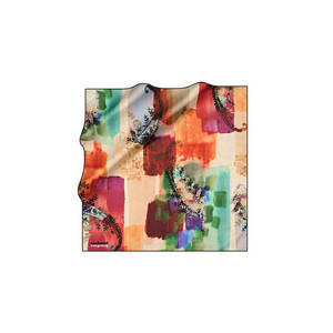 Colorful 90x90 Cacharel Polyester Twill <b>Square</b> <b>Scarf</b> - Product Image 1