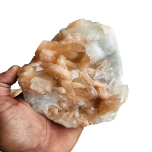 Estilbita con racimo de apofilita, espécimen de cristal de roca Natural, minerales, piedras preciosas, estilo de amor, regalo, cristales decorativos - Product Image 1