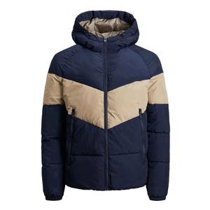 Custom Embroidery Logo Men's Hooded Custom Warm <b>Thick</b> Outdoor Winter Coat <b>Quilted</b> Padded Bubble Jacket - Product Image 1