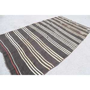 พรมตุรกีขนาด 5.9x11 ฟุต, พรมขนาดใหญ่สไตล์วินเทจ, พรมสีน้ำตาลล้วน - Product Image 2