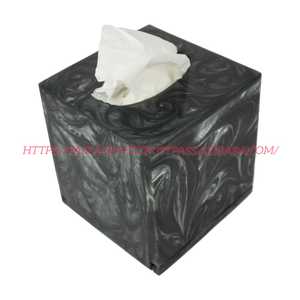 Boîtes à mouchoirs en résine à motif de modèle d'art populaire - Product Image 3