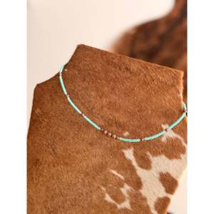 Collier de perles en turquoise et cuivre de style Navajo, fait à la machine, bohème, vintage, religieux, tendance, cadeau idéal - Product Image 3