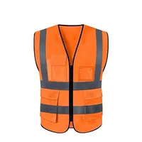 Gilet de sécurité haute visibilité réfléchissant respirant, classe 1 ANSI, imperméable, avec logo personnalisé pour la construction industrielle