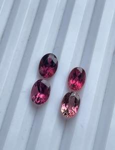 Lote de turmalina rosa natural. Lote de turmalina ovalada facetada. - Product Image 2