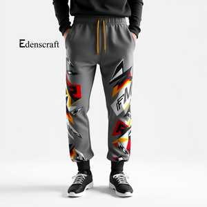 À la mode taille moyenne imprimé coton survêtement pantalons de survêtement pour hommes tissu doux confortable pour un usage quotidien décontracté Gym extérieur Streetwear - Product Image 6