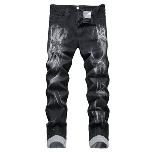 Vente en gros Jeans d'extérieur à poches latérales en jean pour hommes pantalons longs crayon à fermeture éclair vêtements pour hommes pantalons décontractés Jeans décontractés OEM - Product Image 4