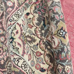 Turkish <b>Red</b> Patchwork <b>Wool</b> Rug Eco Friendly Traditional Design Latex Backing Medium Pile KayraHome 9.2x12.2 ft - Product Image 5