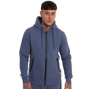 Sweat à capuche zippé personnalisé pour homme, 100% coton molletonné, décontracté, pour la gym et le fitness, avec logo personnalisé brodé ou imprimé - Product Image 4