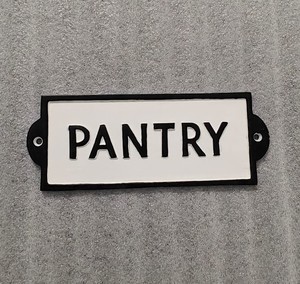 Cartel de pared de hierro fundido moderno antiguo, placa de despensa de calidad con impresión UV, artesanías de Metal personalizadas para decoración de paredes - Product Image 2