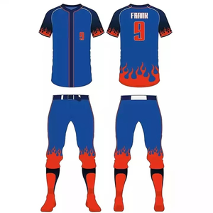 Personnalisez votre propre uniforme de baseball pour adultes, maillots et pantalons d'équipe professionnelle, 100% coton, respirant, court, confortable, durable - Product Image 2