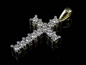 VVS Moissanite 0.8 CT <b>Cross</b> <b>Pendant</b> 925 Sterling <b>Silver</b> Christian Charm Prong Setting Unisex Religious Jewelry Gift - Product Image 3