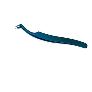 Pince à épiler professionnelle enduite de plasma bleu faite à la main en acier inoxydable - Product Image 2