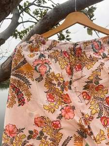 Handmade Floral Block Printed Cotton Pajama Set <b>for</b> <b>Women</b> Ethnic Casual Style 100% Indian Cotton <b>Night</b> Wear <b>Shirt</b> Pant - Product Image 4