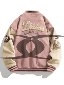 แจ็กเก็ตทีมเบสบอลของผู้ชายแจ็กเก็ตผ้ากำมะหยี่ปักโลโก้ออกแบบได้ตามต้องการ - Product Image 2