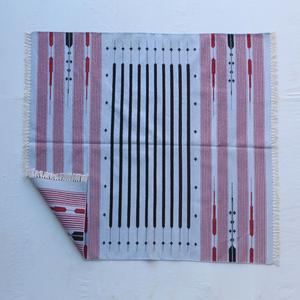 Tissé à la main 4x6 ft coton Dhurrie tapis plusieurs couleurs indien Artisan fait Tressé Technique géométrique Zig Zag motif maison - Product Image 1