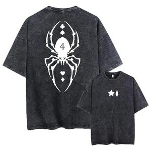 เสื้อยืดโอเวอร์ไซส์ลายโลโก้แบบวินเทจ ทรงหลวม ผ้าคอตตอนหนานุ่ม สำหรับผู้ชายและผู้หญิง สไตล์สตรีทแวร์ - Product Image 4