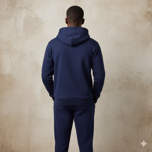 Conjunto de Sudadera con Capucha y Pantalones Deportivos de Dos Piezas para Hombre, Hecho a Medida, con Logotipo Personalizado, 100% Algodón, Tejido de Punto - Product Image 3